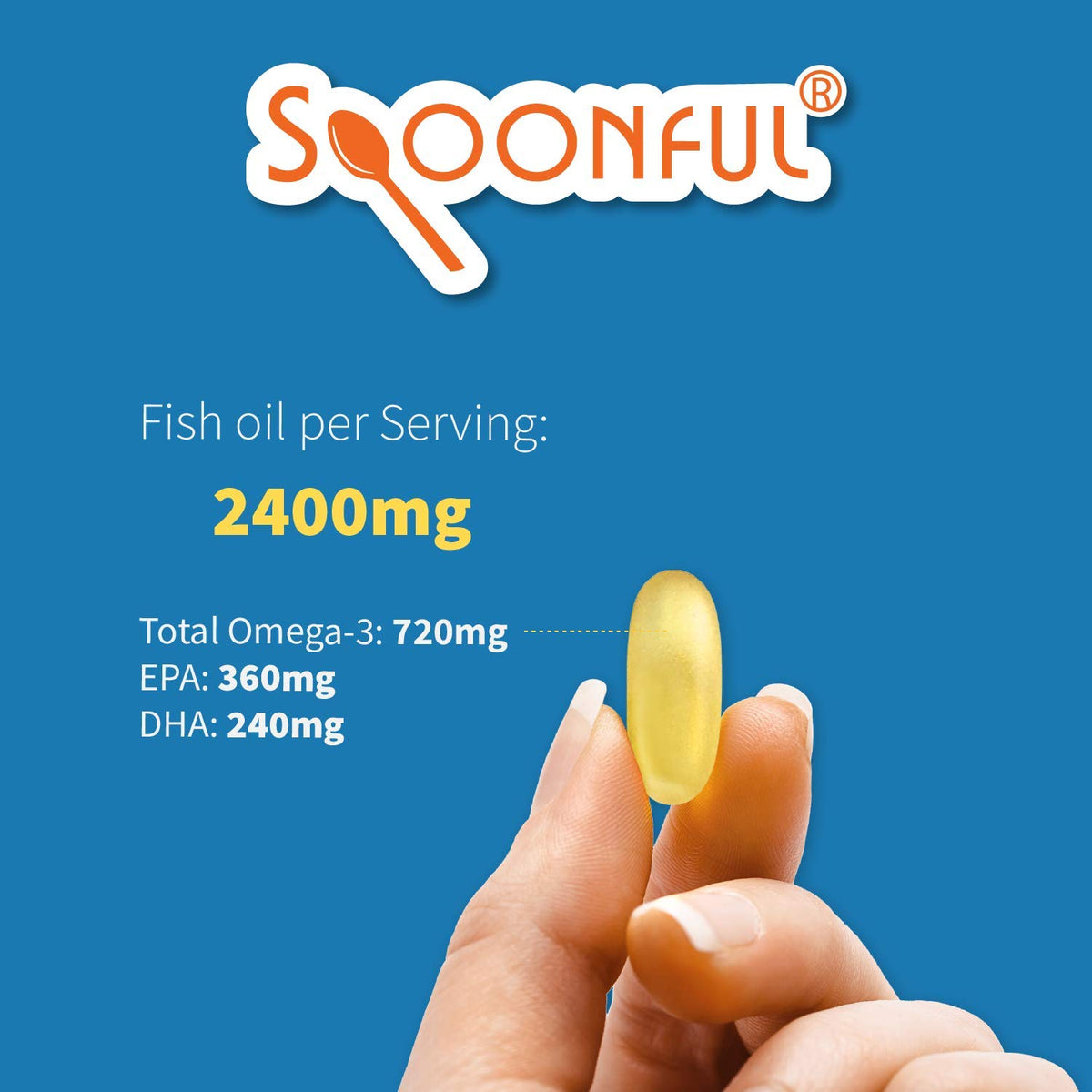 Omega 3 Fish Oil 2400mg 200 Capsules Softgel G65055