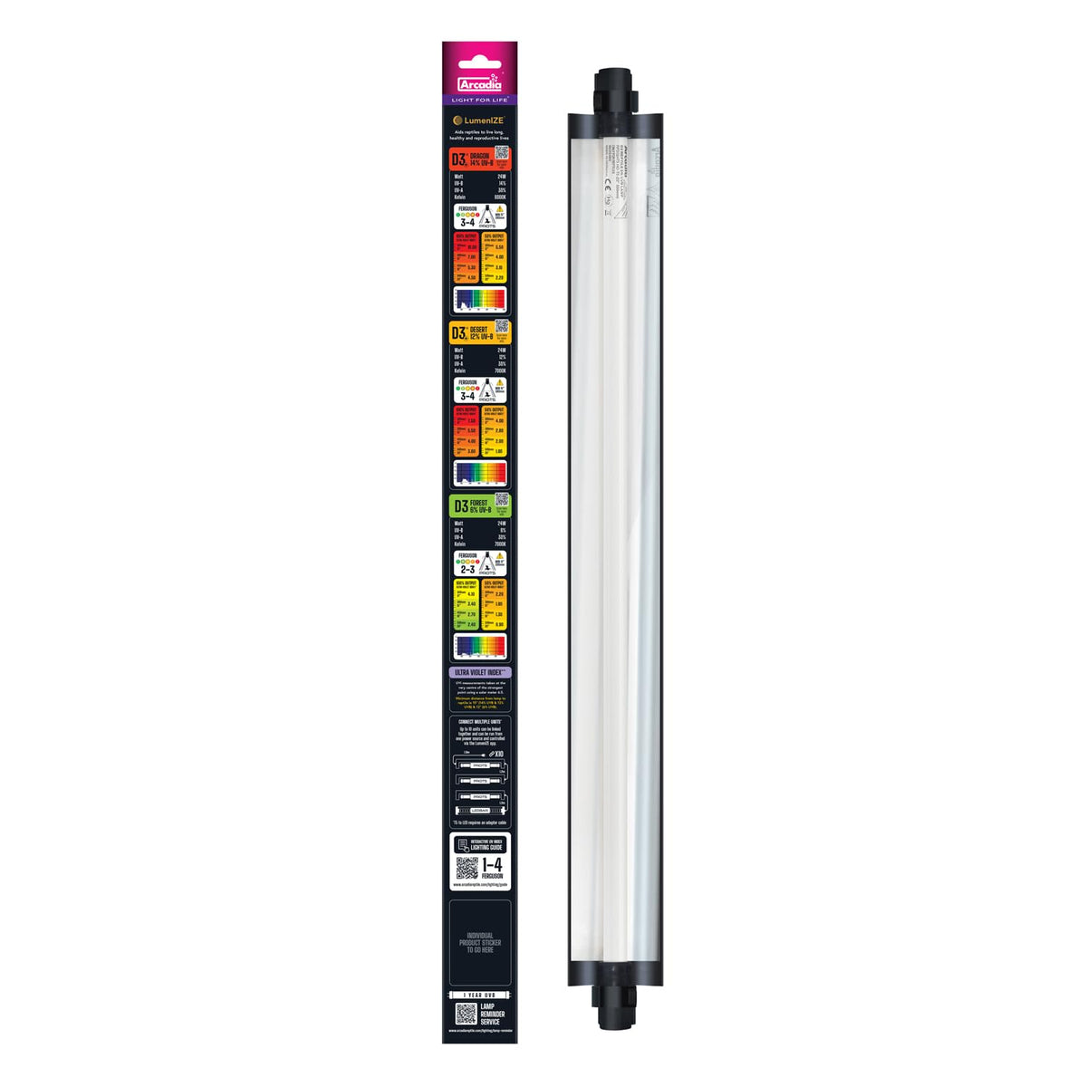 24" 24 Watts 12% UVB Reptile Light Fixture Kit Z782