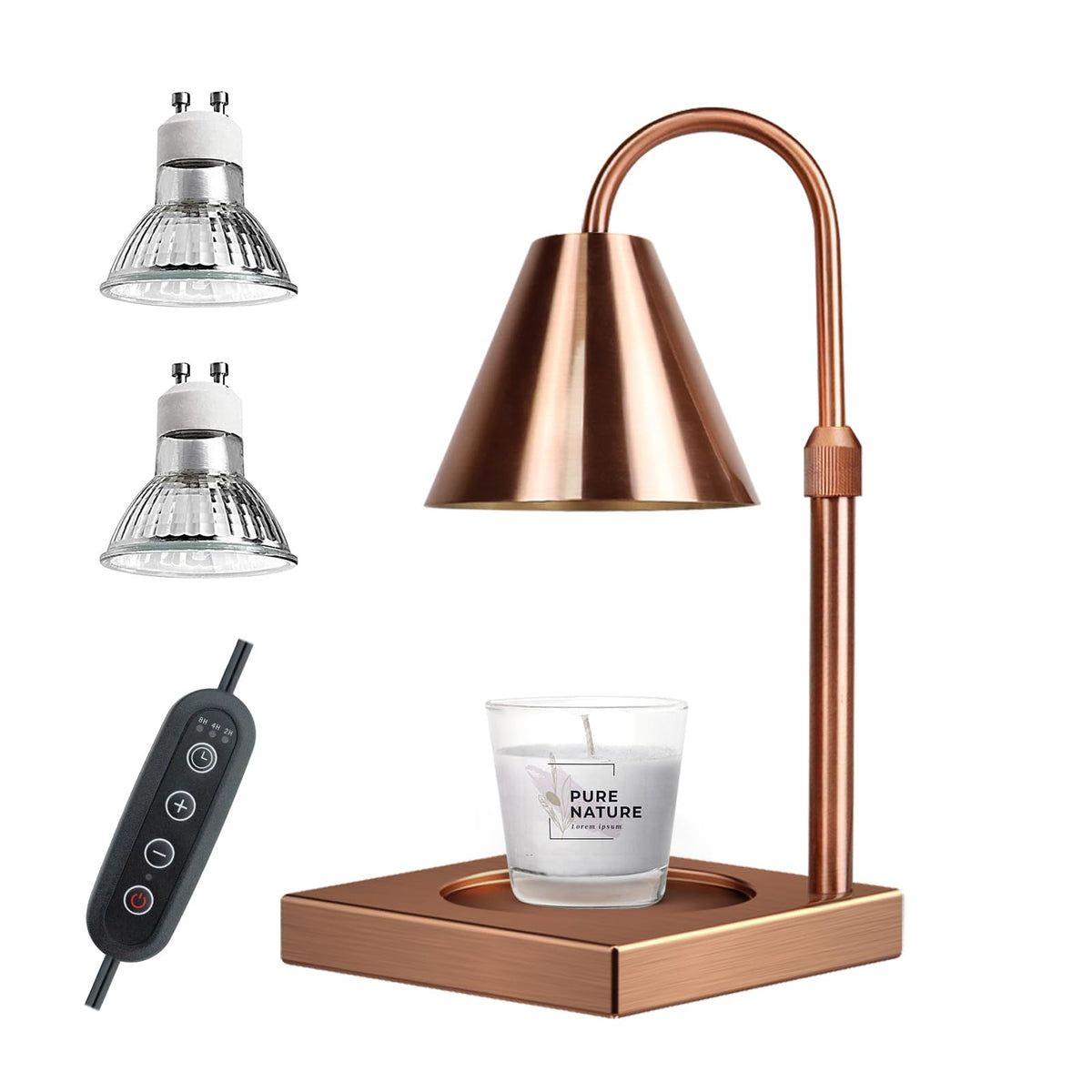 Adjustable Height Dimmable Candle Warmer Lamp F5872