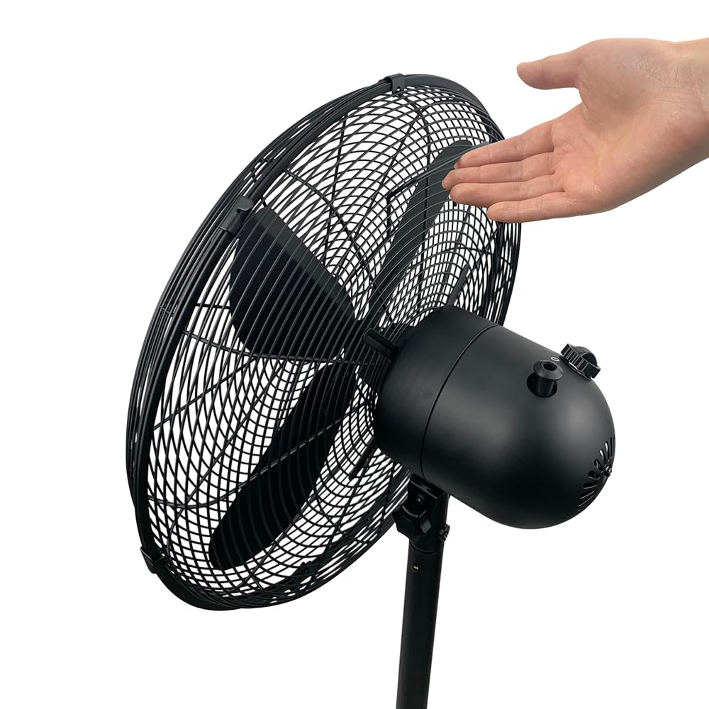 Matte Black 16" Pedestal Fan, 3 Speeds J97672