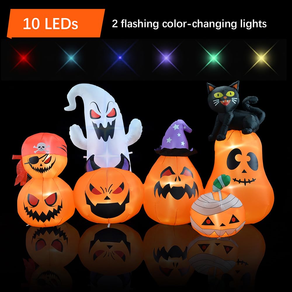 8 FT Inflatable Pumpkin Patch Yard Décor N97781
