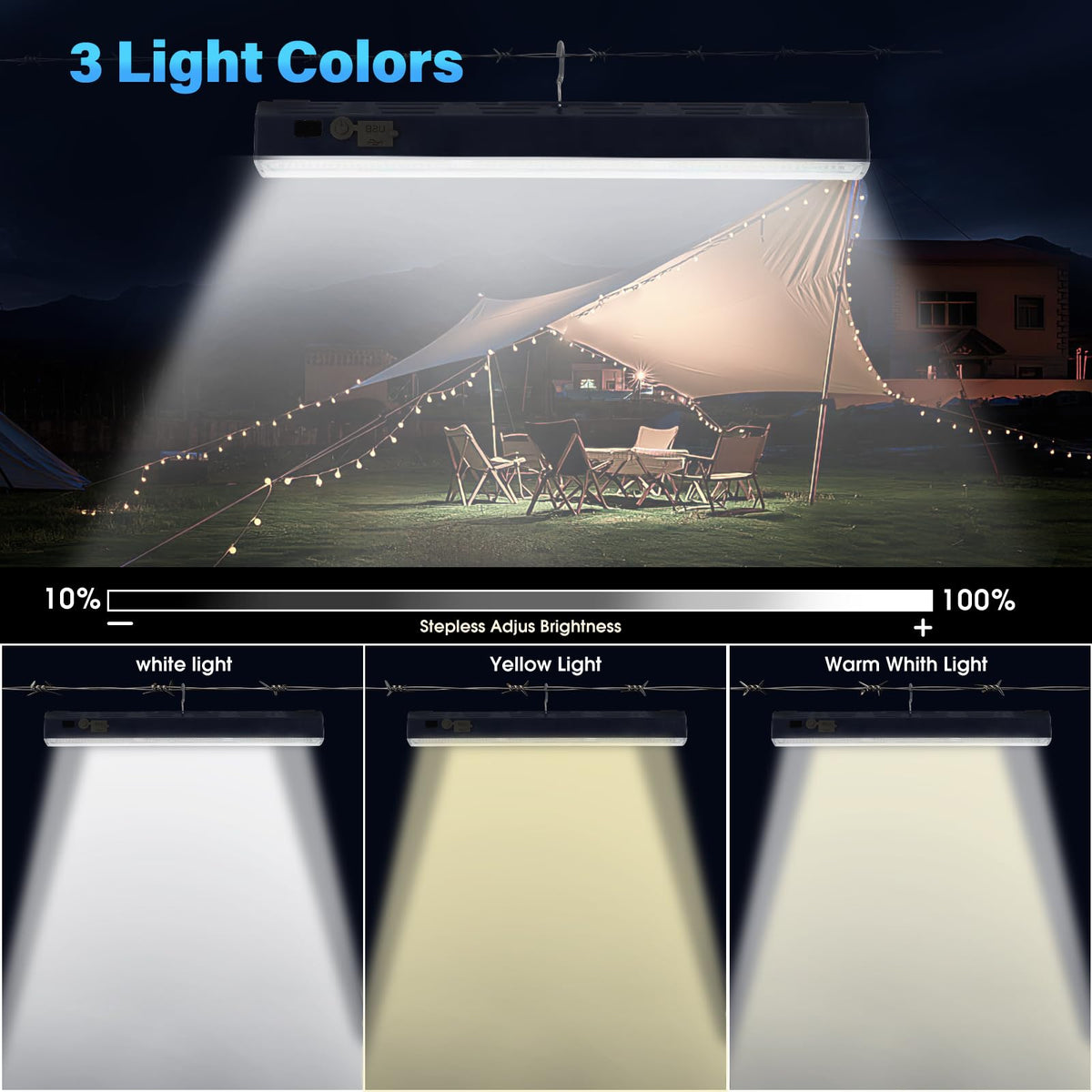 15.75-inches Magnetic Light Bar 7500mAh 8000 Lumens F149733