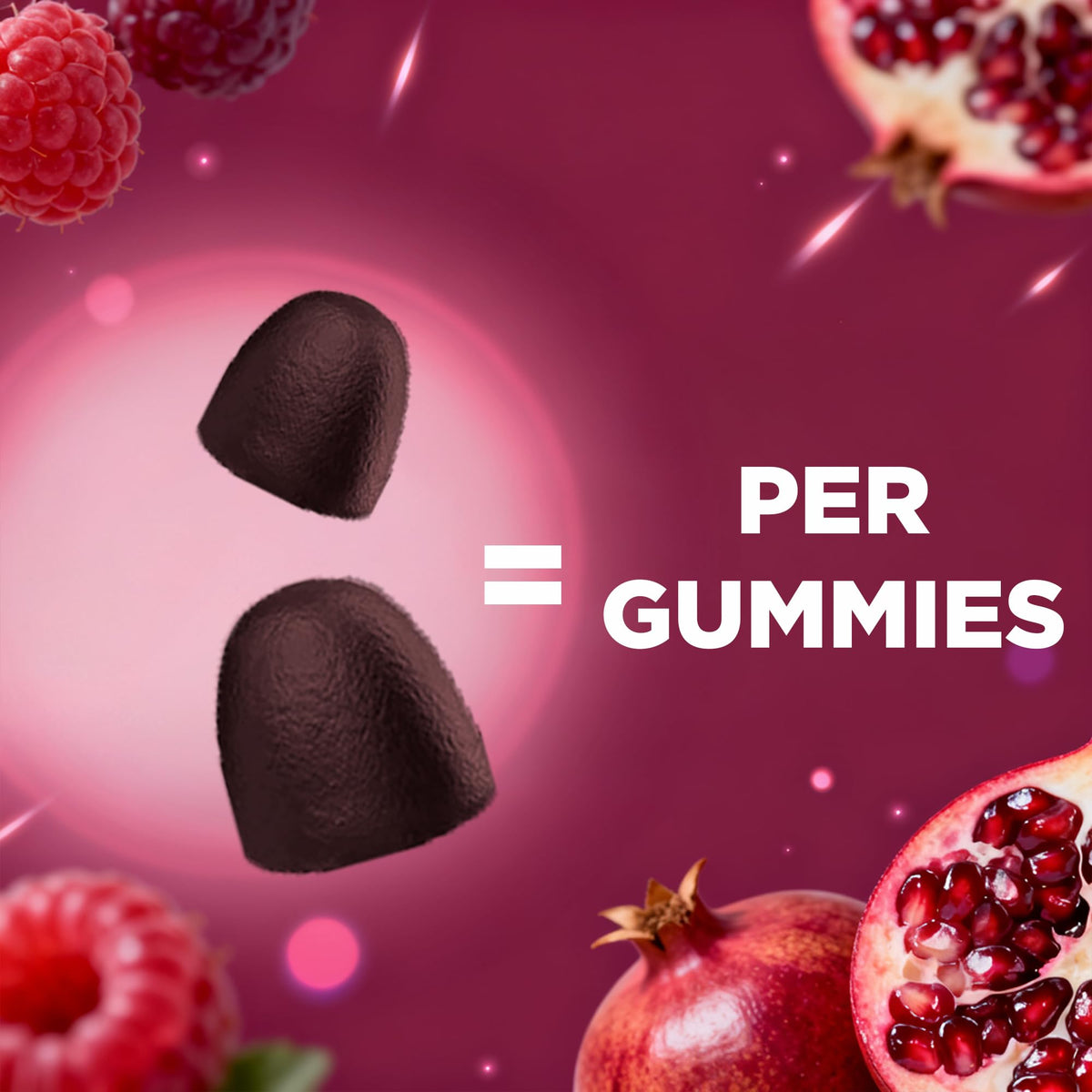 Beet Root Gummies with B6, B12, Grape Seed & Pomegranate 120 Count H667902