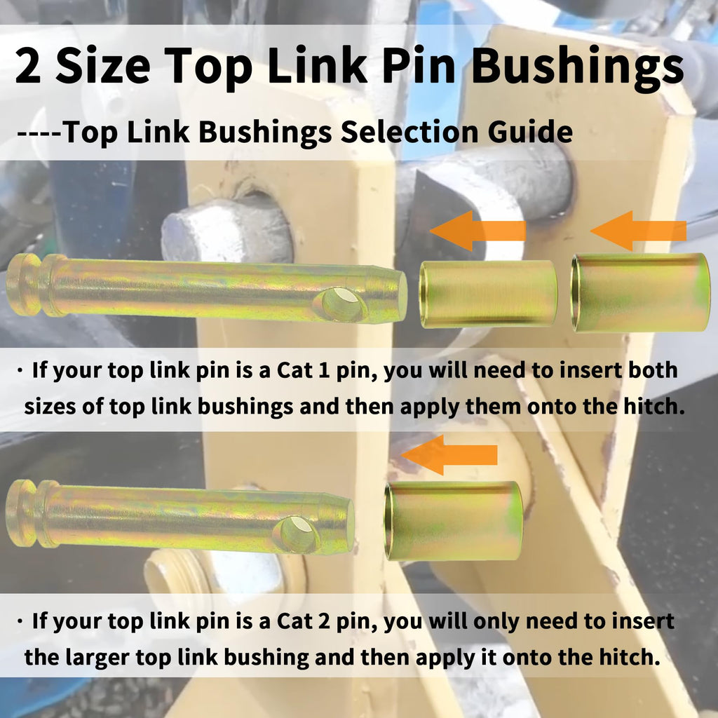 Quick Hitch Adapter Bushing Set with Top Link Bushings, 2 Pair, Gold Z73568