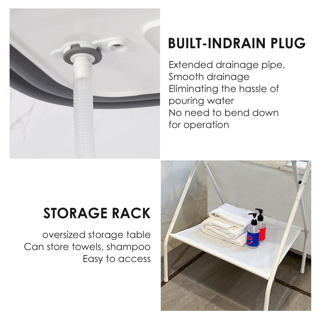 2 in 1 Collapsible Portable Dog Bath Tub Q36440