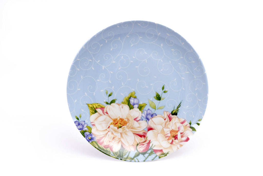 Blue Ceramic Porcelain 12 Pc Plates and Mugs Set B76285