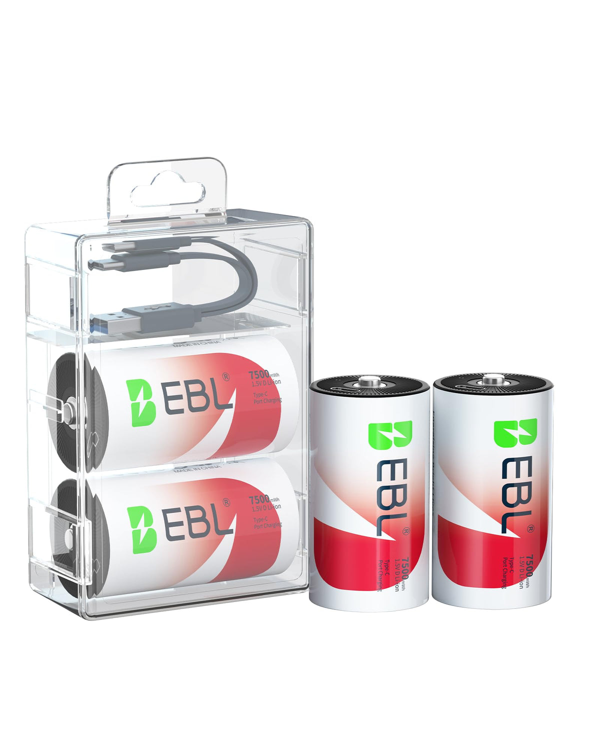 Rechargeable D Batteries 4 Pack Q980