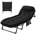 Black Camping Cot with Mattress W945