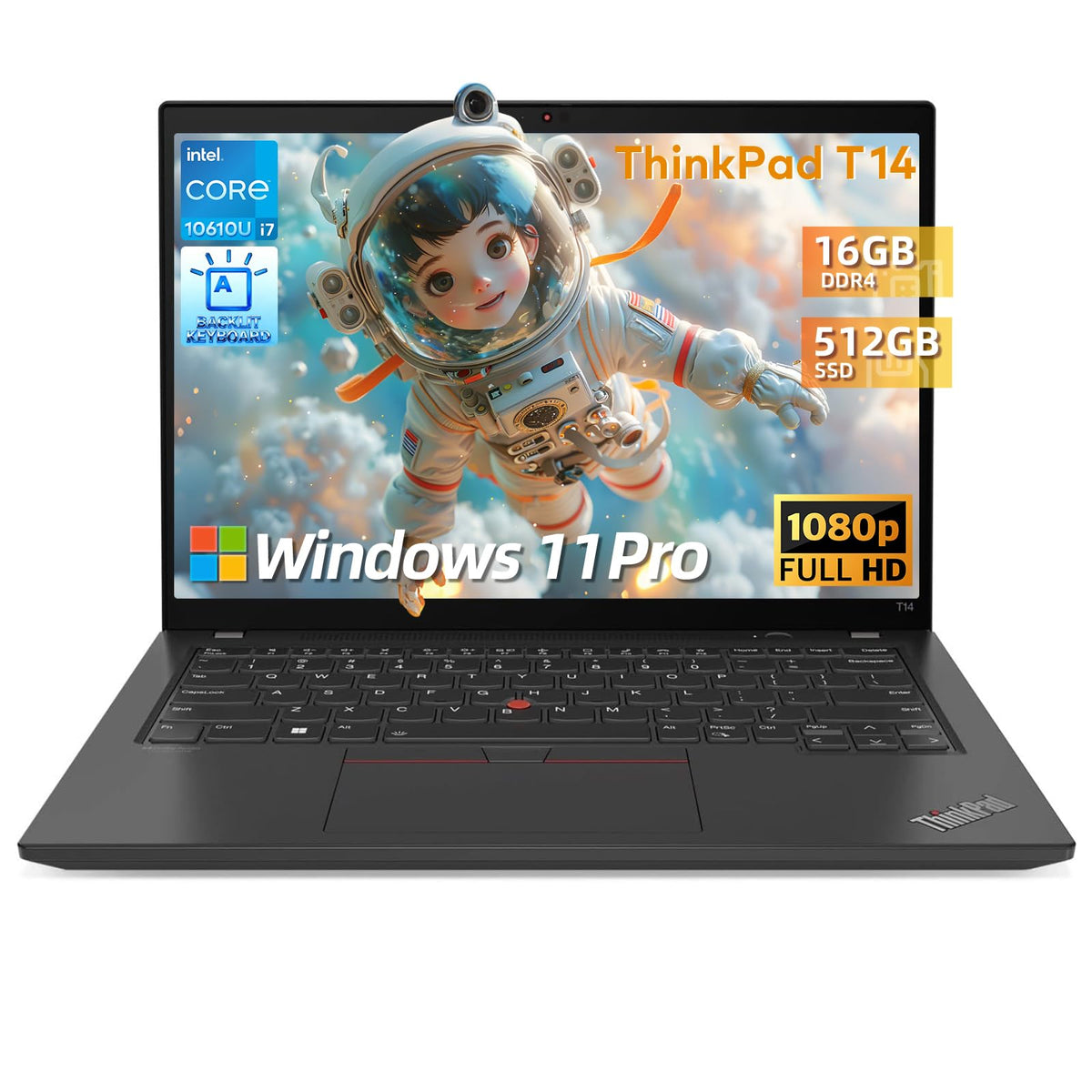 14in FHD Business Laptop i7 16GB RAM 512GB SSD Y7658