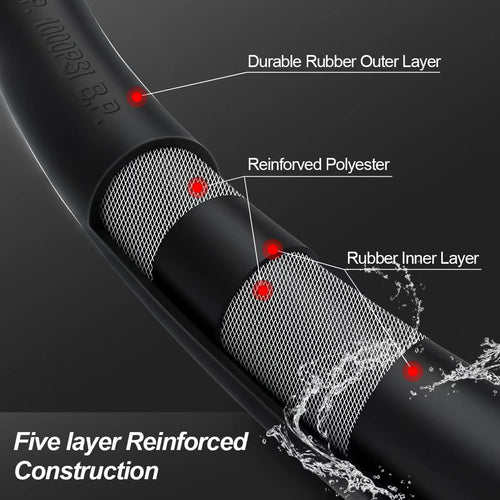 100FT x 3/4" Heavy Duty Rubber Garden Hose A8632
