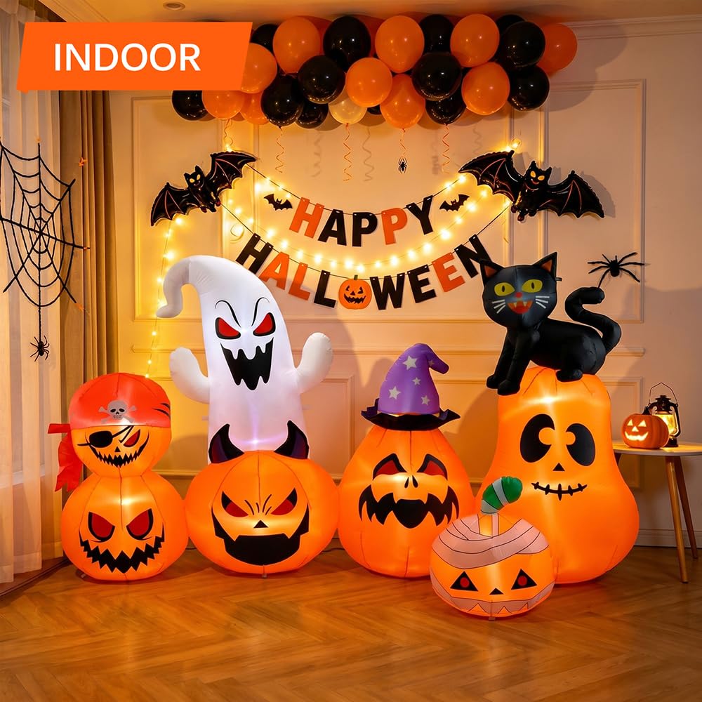 8 FT Inflatable Pumpkin Patch Yard Décor N97781