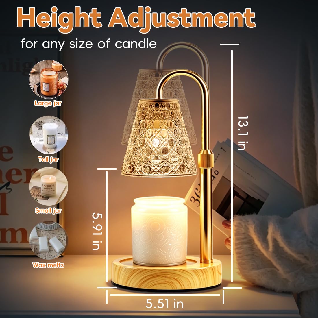 Electric Candle Warmer Lamp with Timer H2337