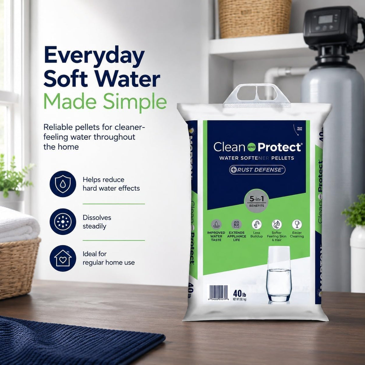 40 lb Water Softener Salt Crystals (Pack of 2) O223430