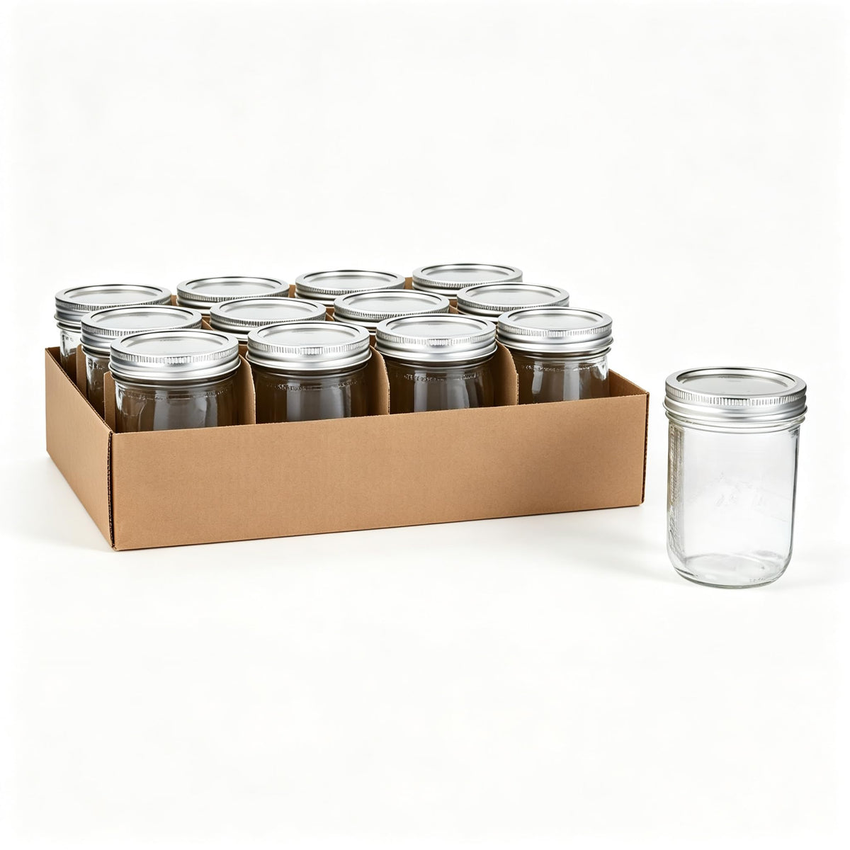 16 oz Wide Mouth Mason Jars 12 Pack D341