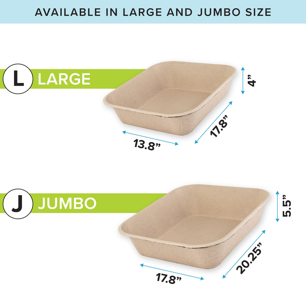 Large Disposable Cat Litter Box + Disposable Litter Scooper J947321
