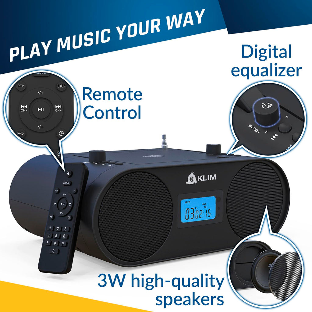Portable CD Player Boombox with AM FM Radio and Bluetooth I656