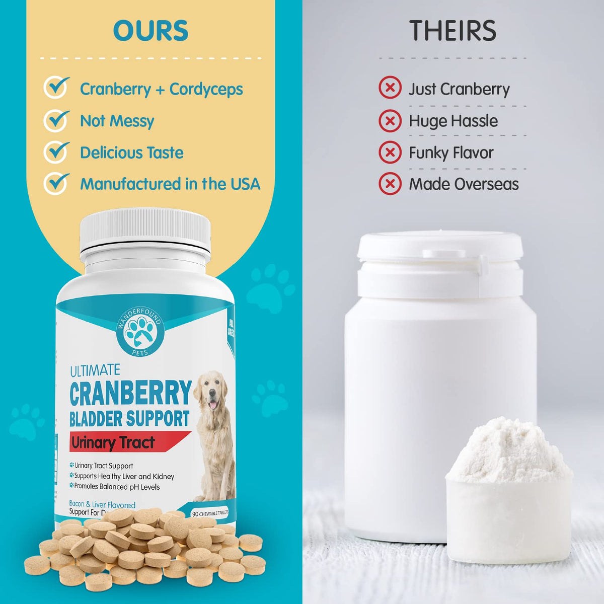 Cranberry for Dogs Urinary Tract Support 90 Tablets N44894
