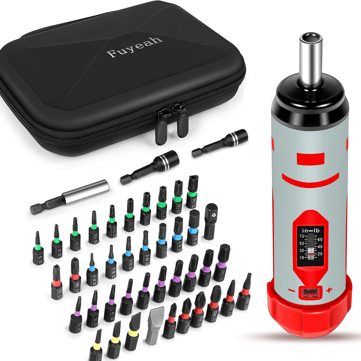 Torque Screwdriver Set 7.91 N·m 1/4" Drive with 40 S2 Bits P85818