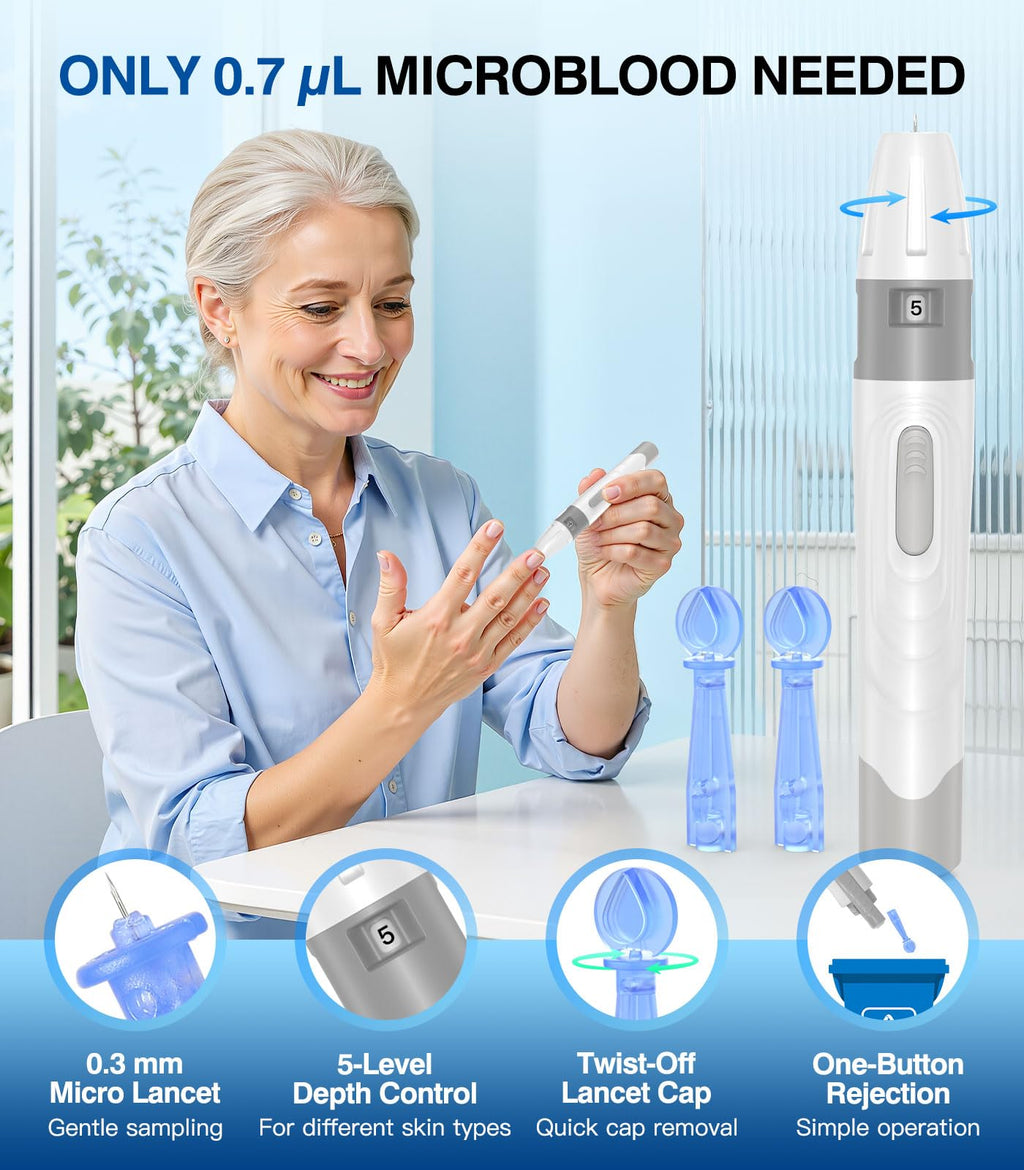 Blood Glucose Monitor Kit with 100 Strips V1194