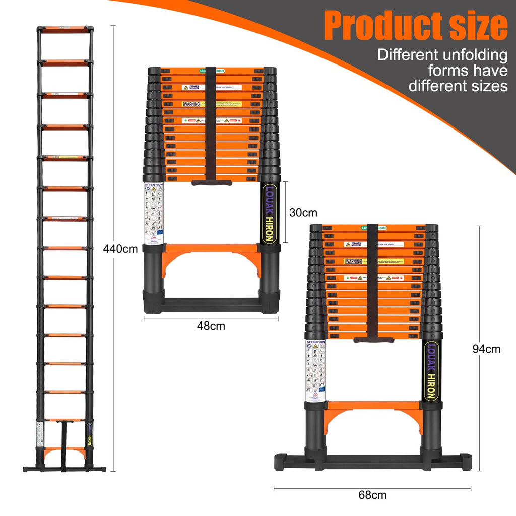 12.5ft Extendable Non-Slip Ladder U1609