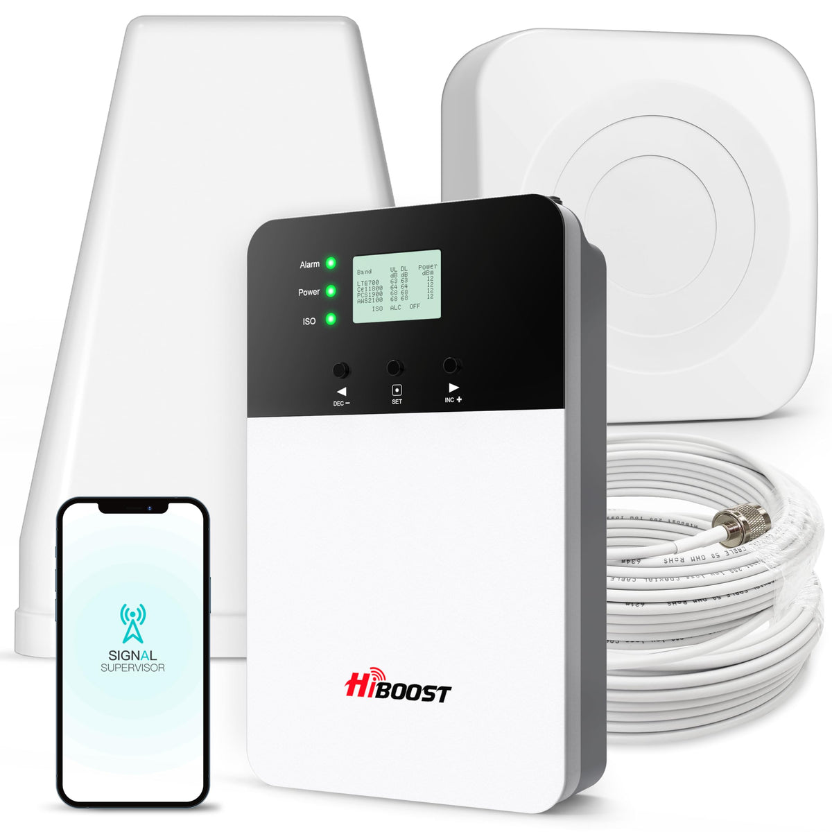 Cell Phone Signal Booster with 2 Indoor Antennas L981617