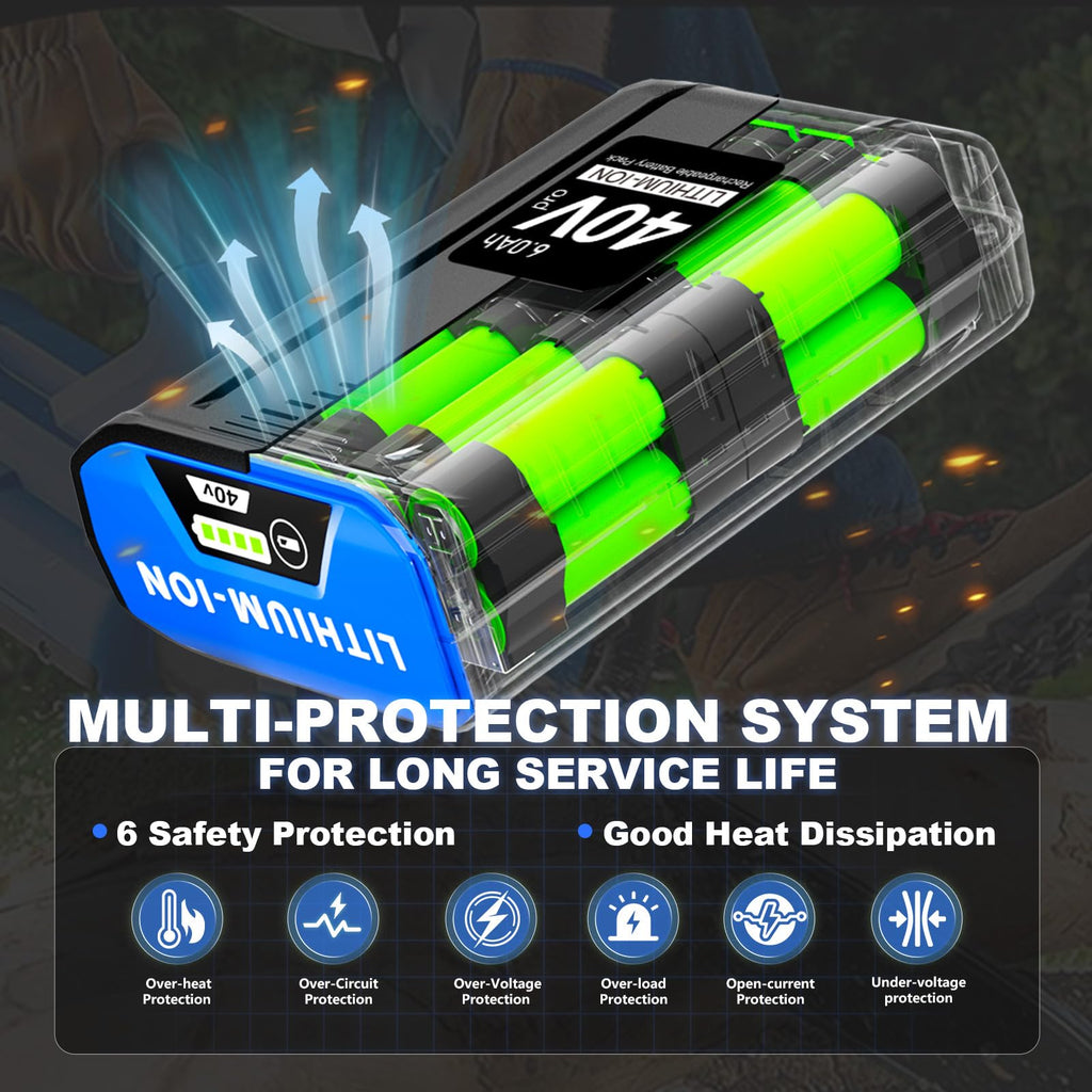40V 6.0Ah Rechargeable Lithium Ion Battery C463