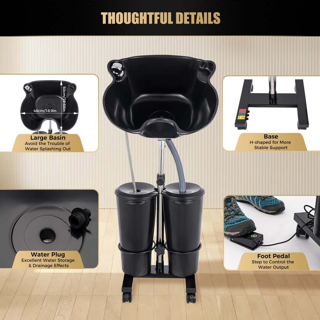 Portable Shampoo Bowl with Electric Pump S1490