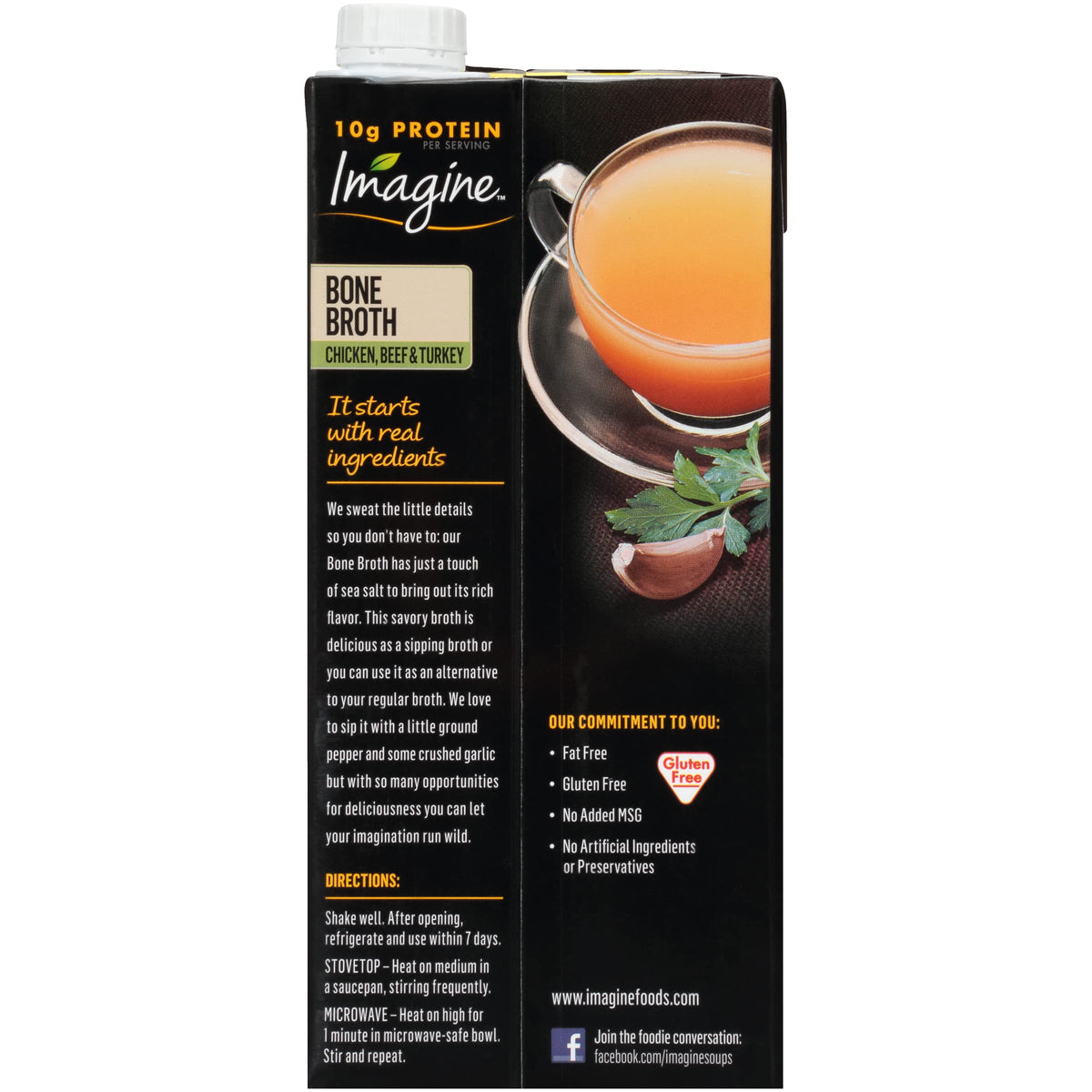 Bone Broth Chicken Beef Turkey 32 Oz Pack of 12 J30343