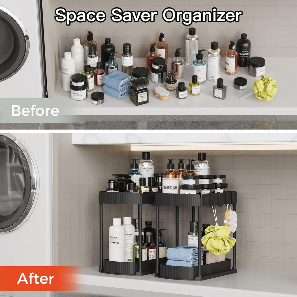 2 Packs Under Sink Pull-Out Storage Organizers K897278