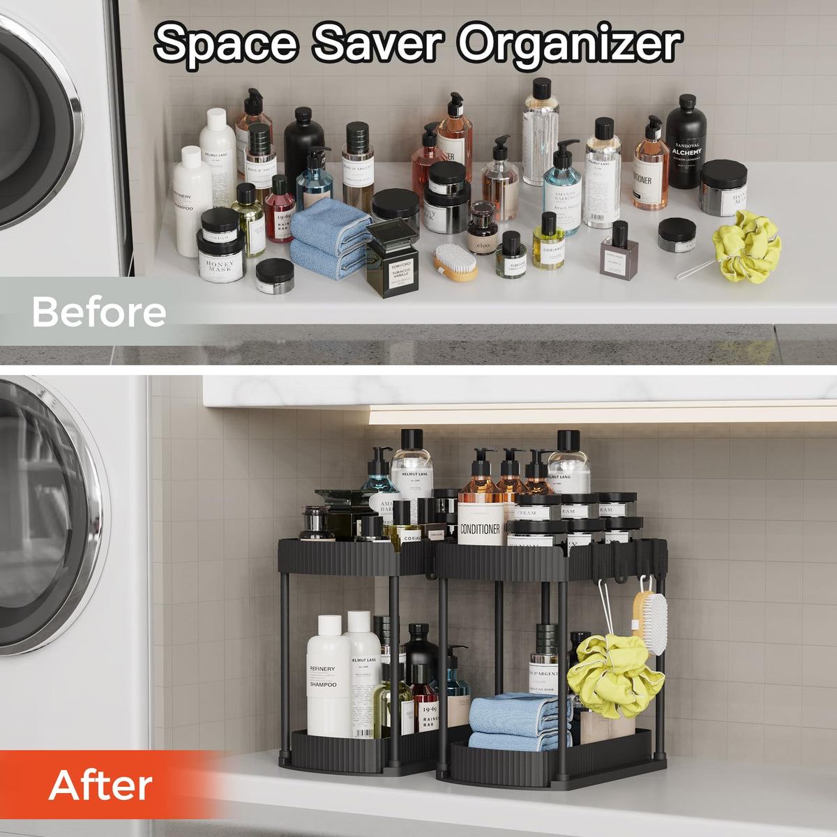 2 Packs Under Sink Pull-Out Storage Organizers K897278