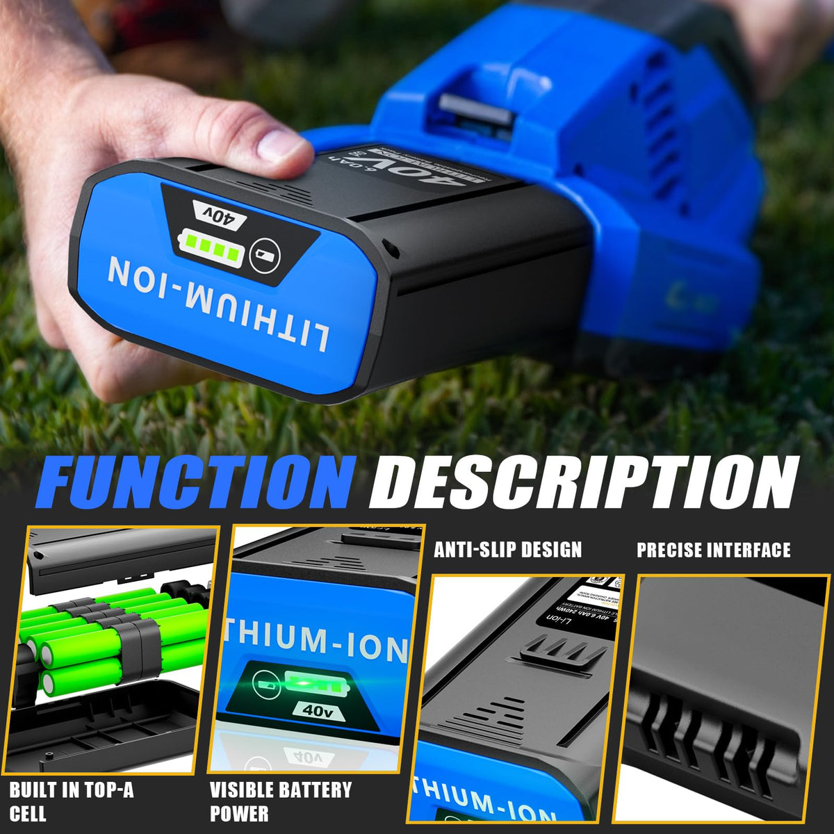 40V 6.0Ah Rechargeable Lithium Ion Battery C463