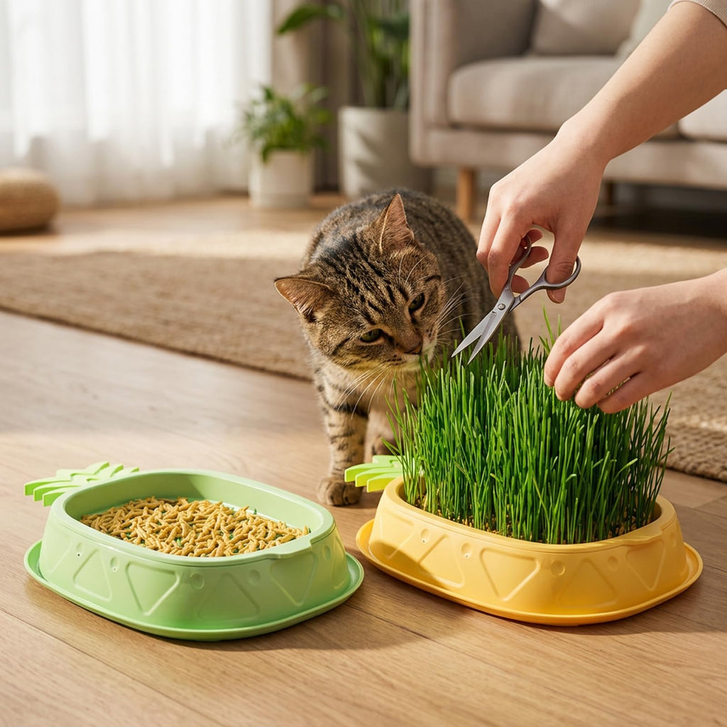 2 Pack Hydroponic Cat Grass Planter A206