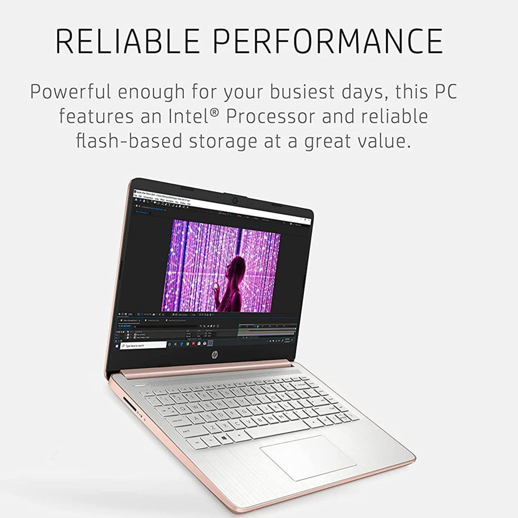 14'' HD Laptop Intel Celeron 4GB 64GB eMMC Pink Gold W18511