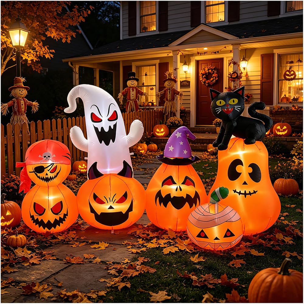 8 FT Inflatable Pumpkin Patch Yard Décor N97781