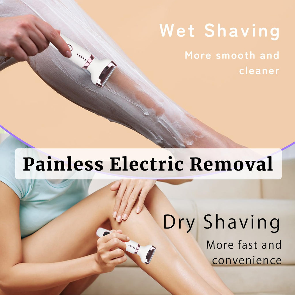 Pink White Rechargeable 4 in 1 Wet & Dry Electric Razor W950