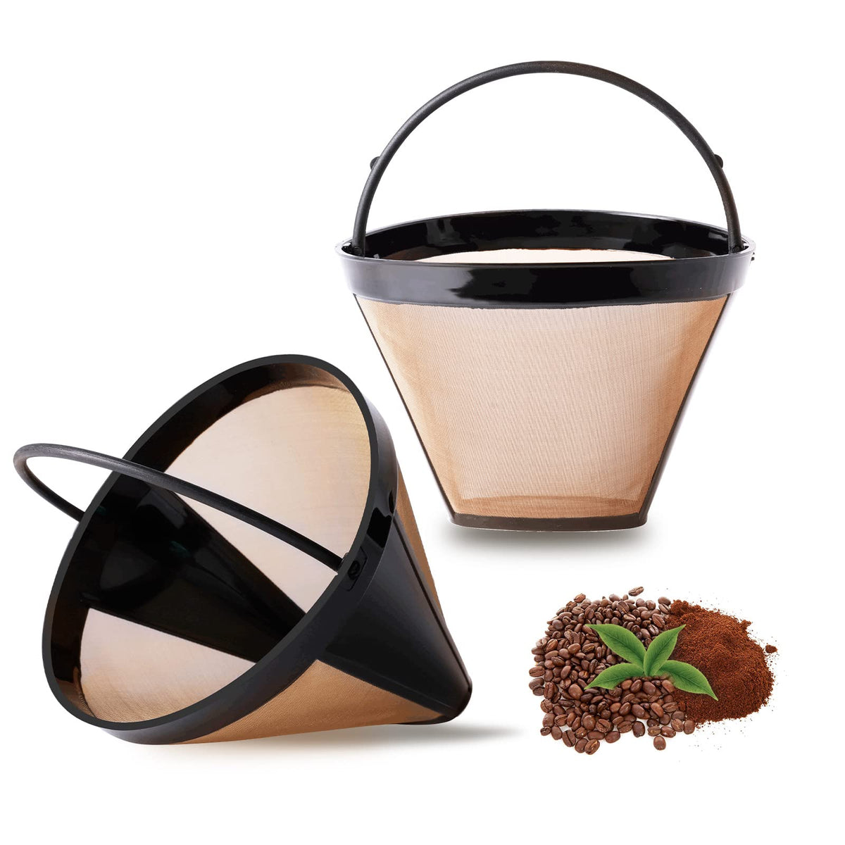 Reusable Cone Coffee Filters #4, 2-Pack 8-12 Cup W776