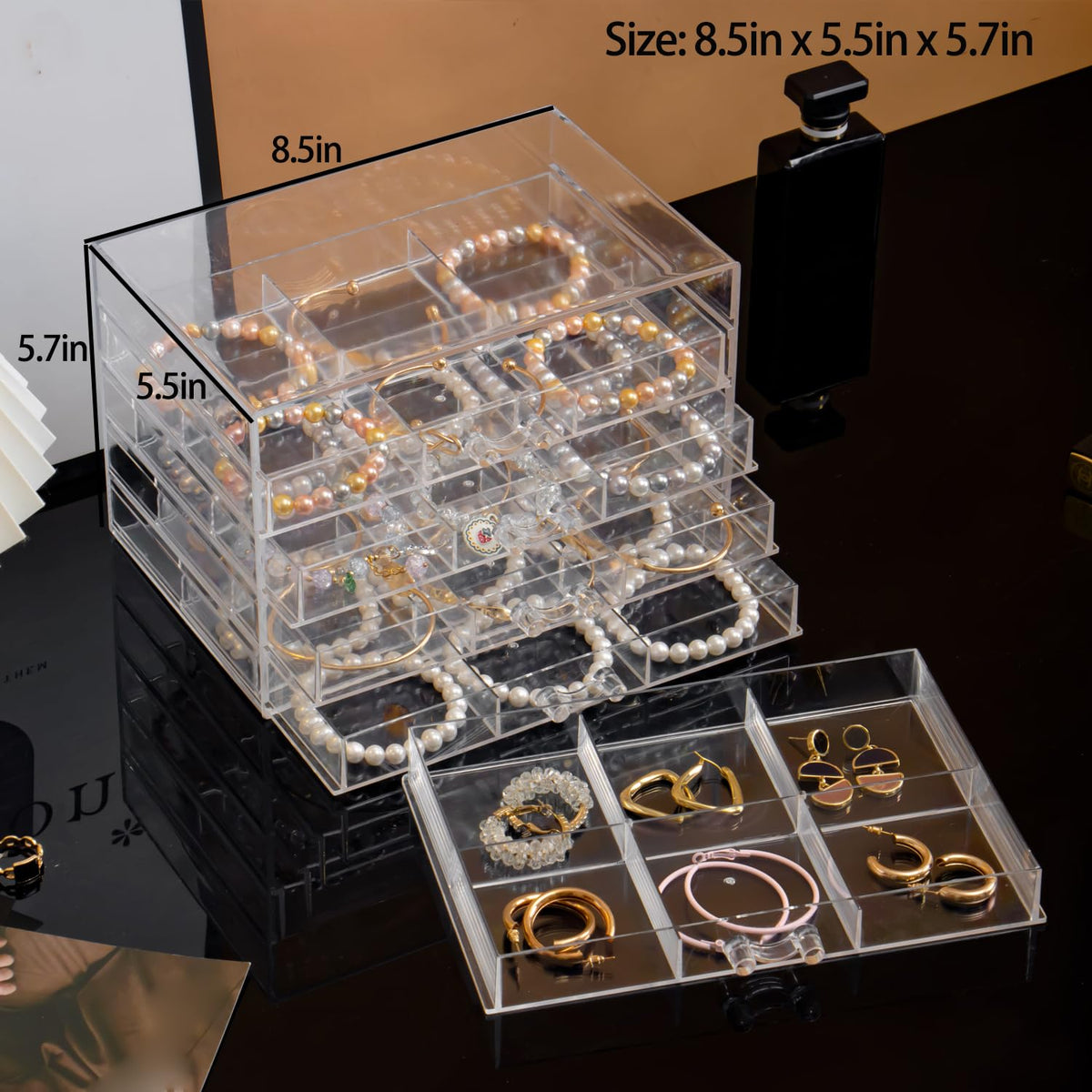 Earring Organizer Box 30 Compartments R4316
