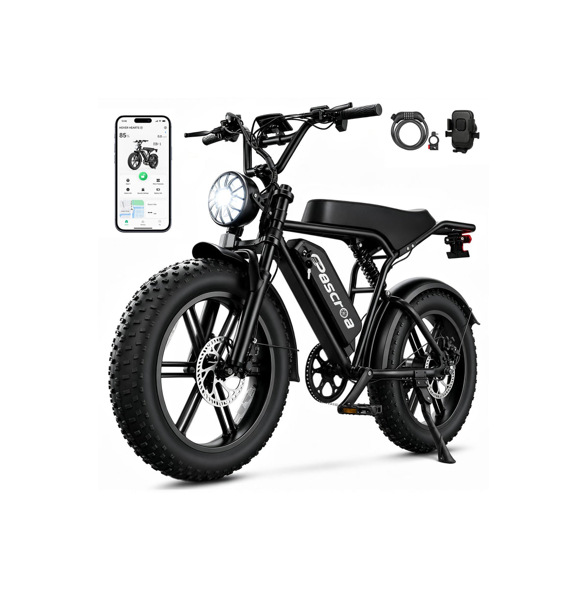 1500W Peak 20" Fat Tire Electric Bike F6606