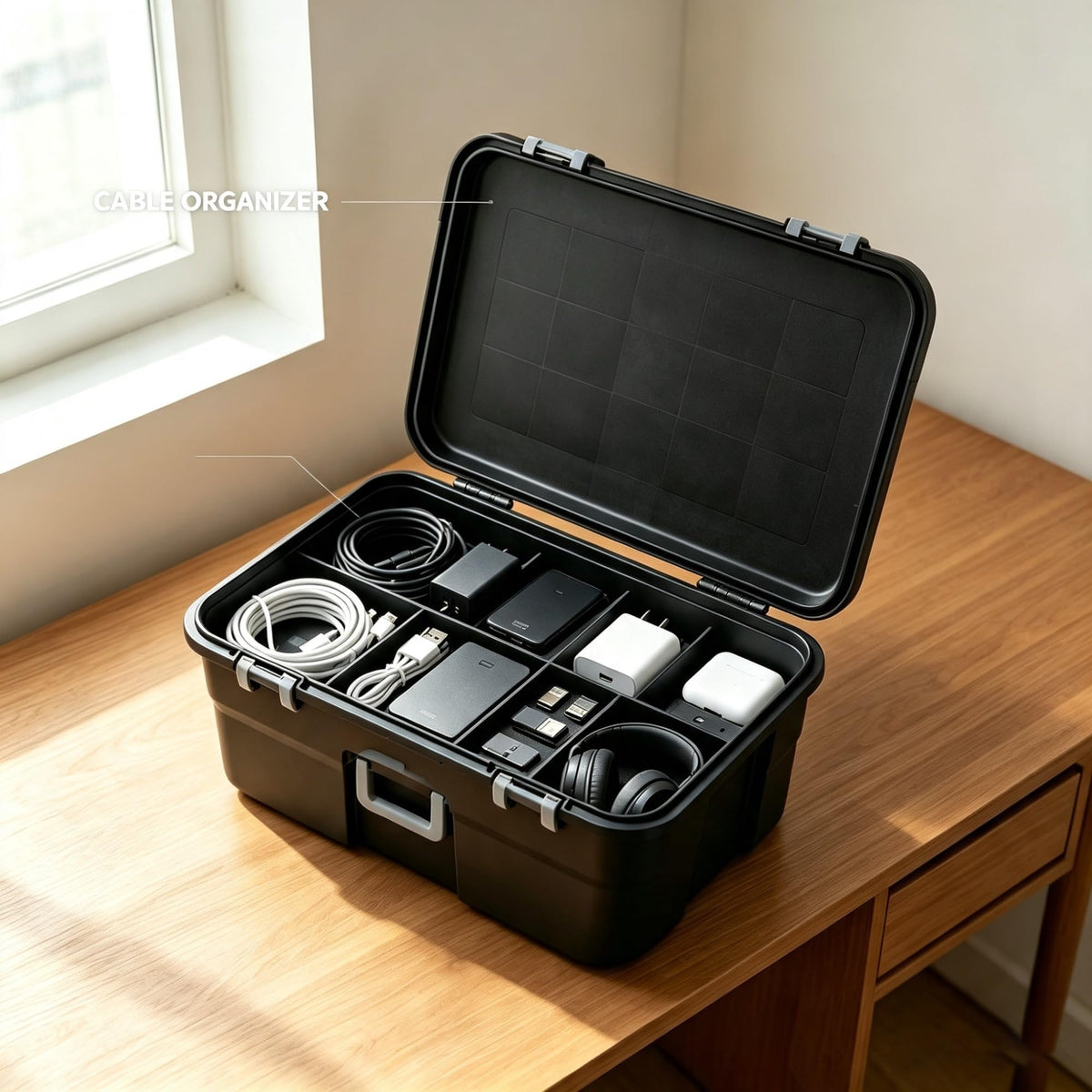 2 Pack 22 Gallon Black Wheeled Lockable Plastic Storage Trunk R555