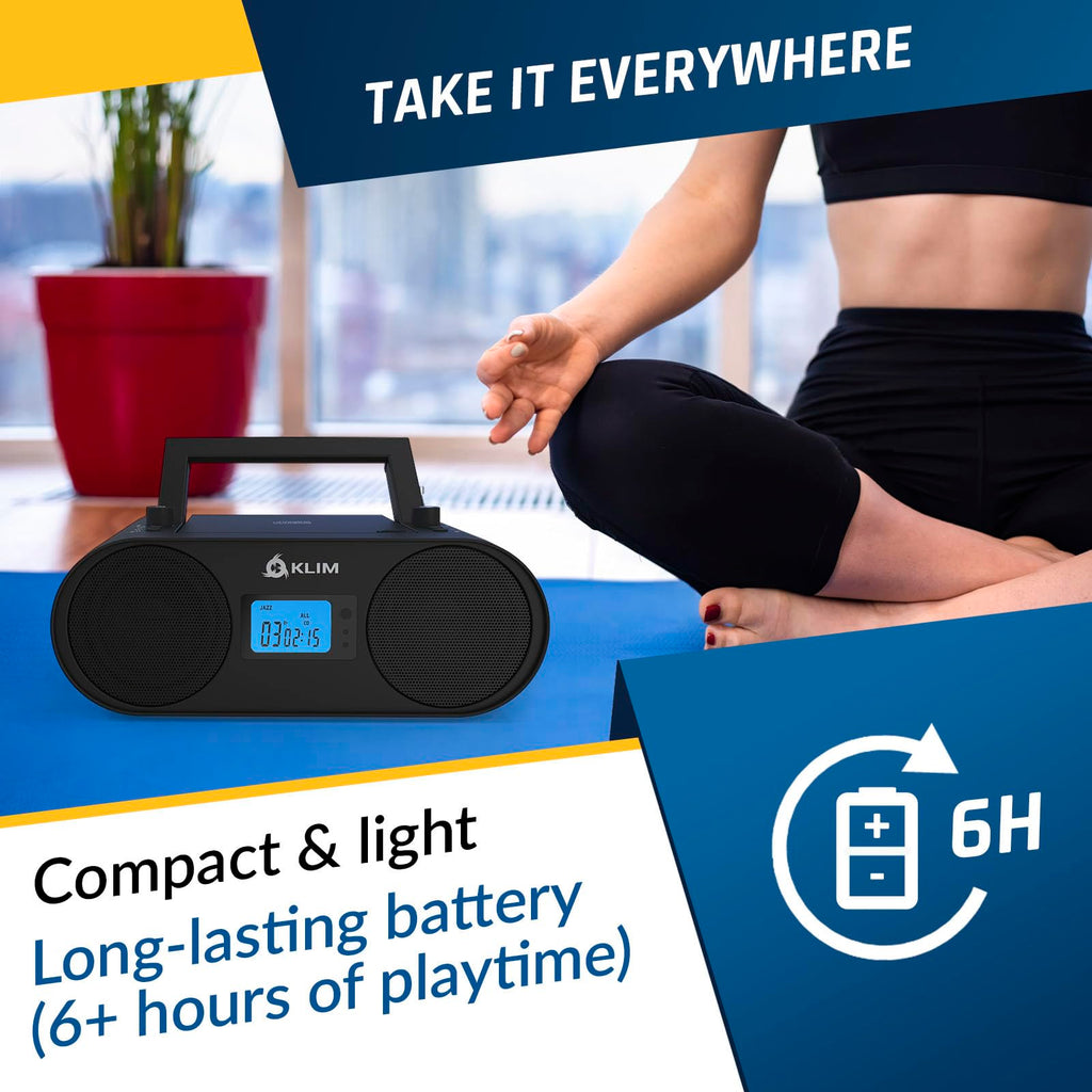 Portable CD Player Boombox with AM FM Radio and Bluetooth I656