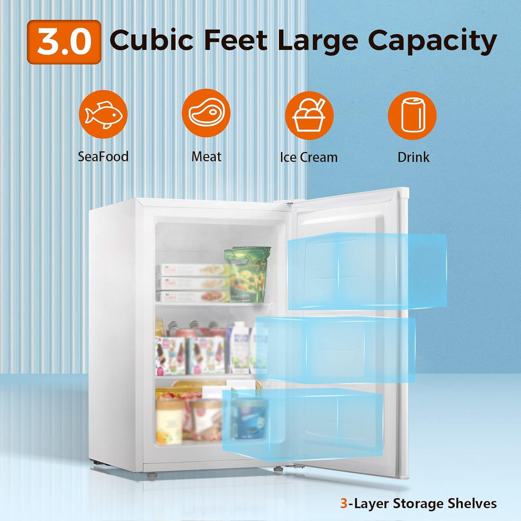 White 3.0 Cu.ft Upright Freezer Q31059