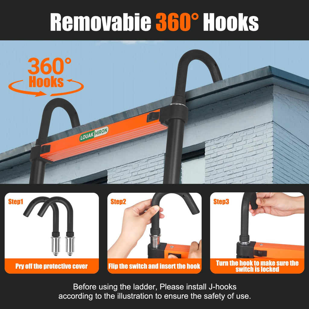 12.5ft Extendable Non-Slip Ladder U1609