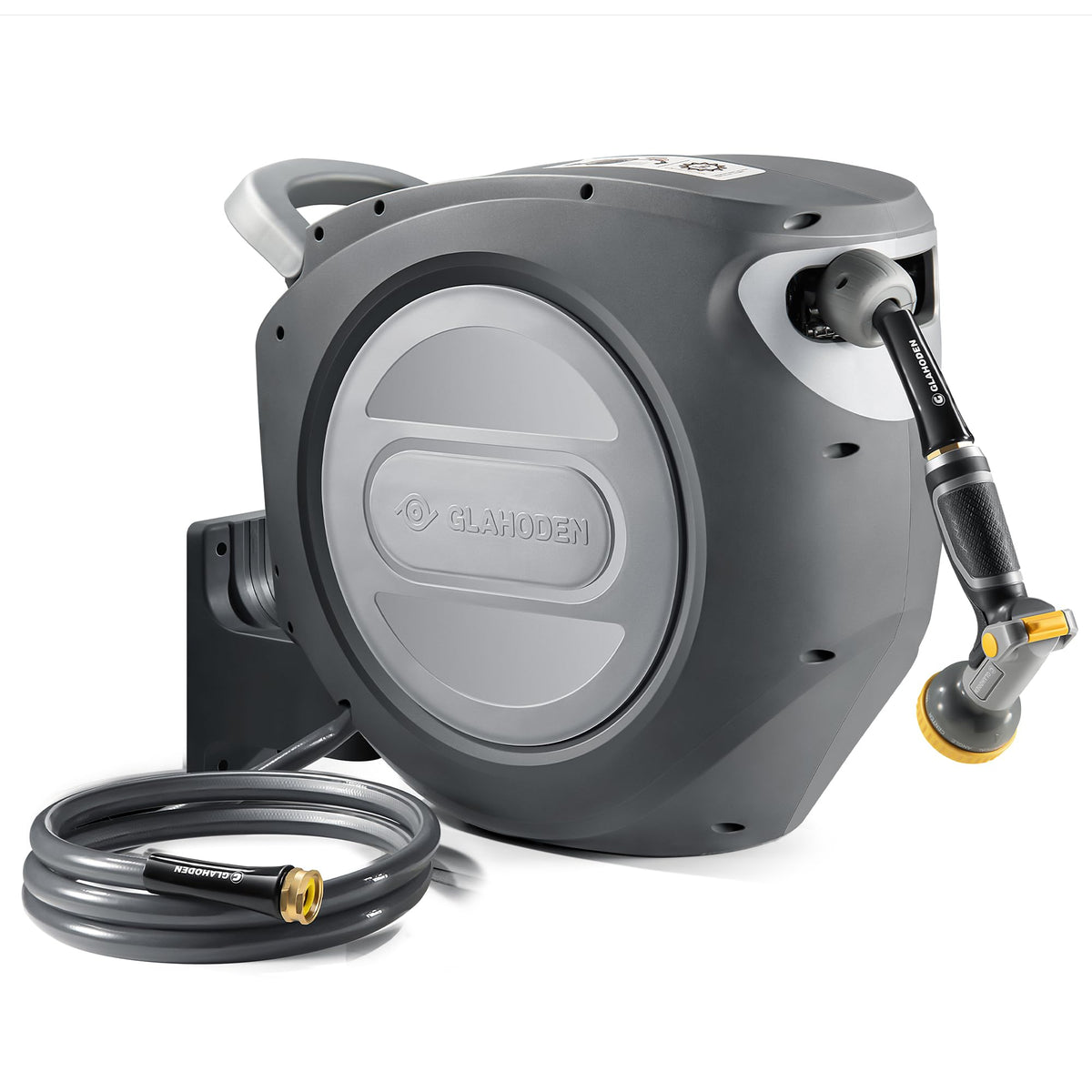 Retractable Garden Hose Reel 1/2 in x 100 ft Heavy Duty Wall Mount Q567