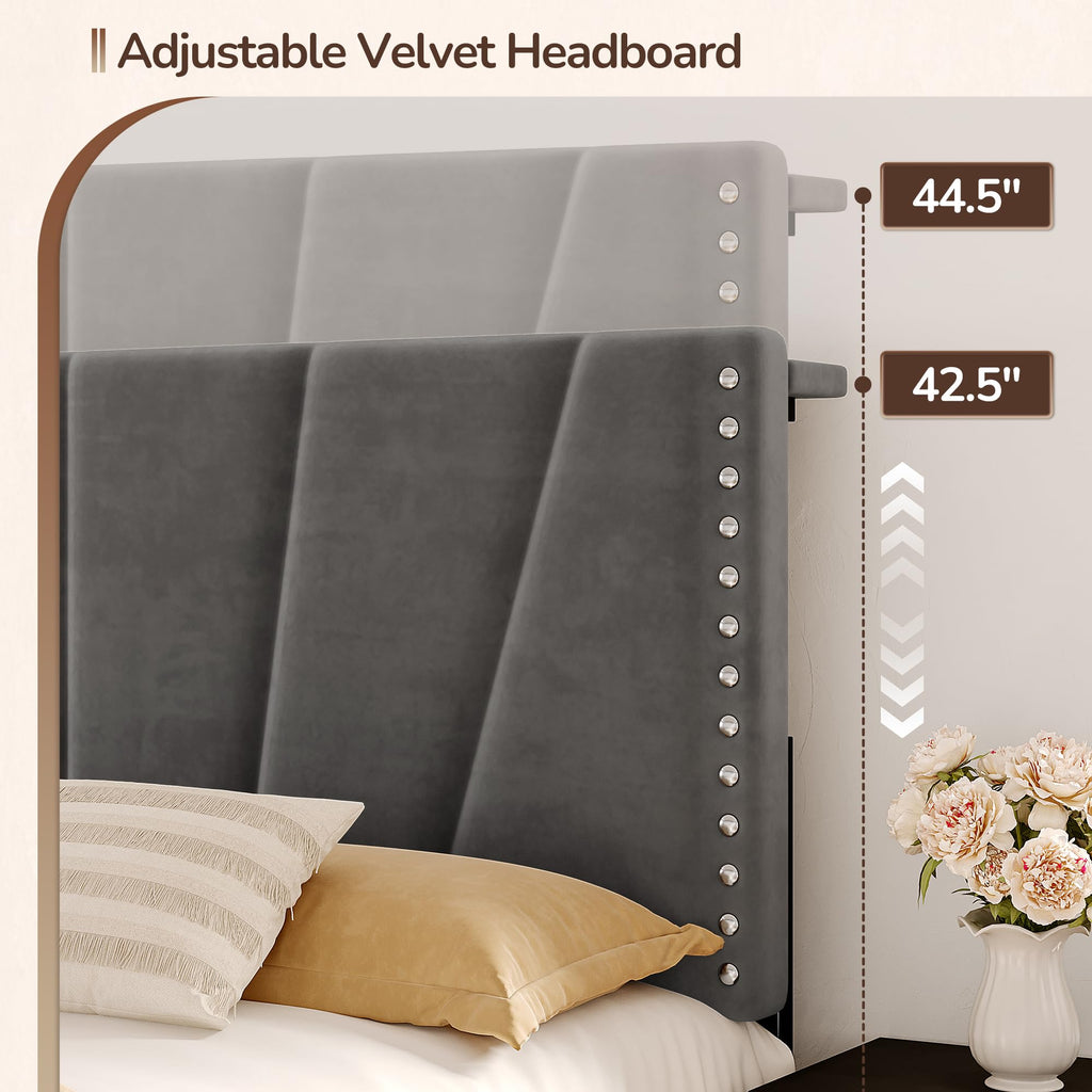 Twin Bed Frame with LED Lights & USB V426831