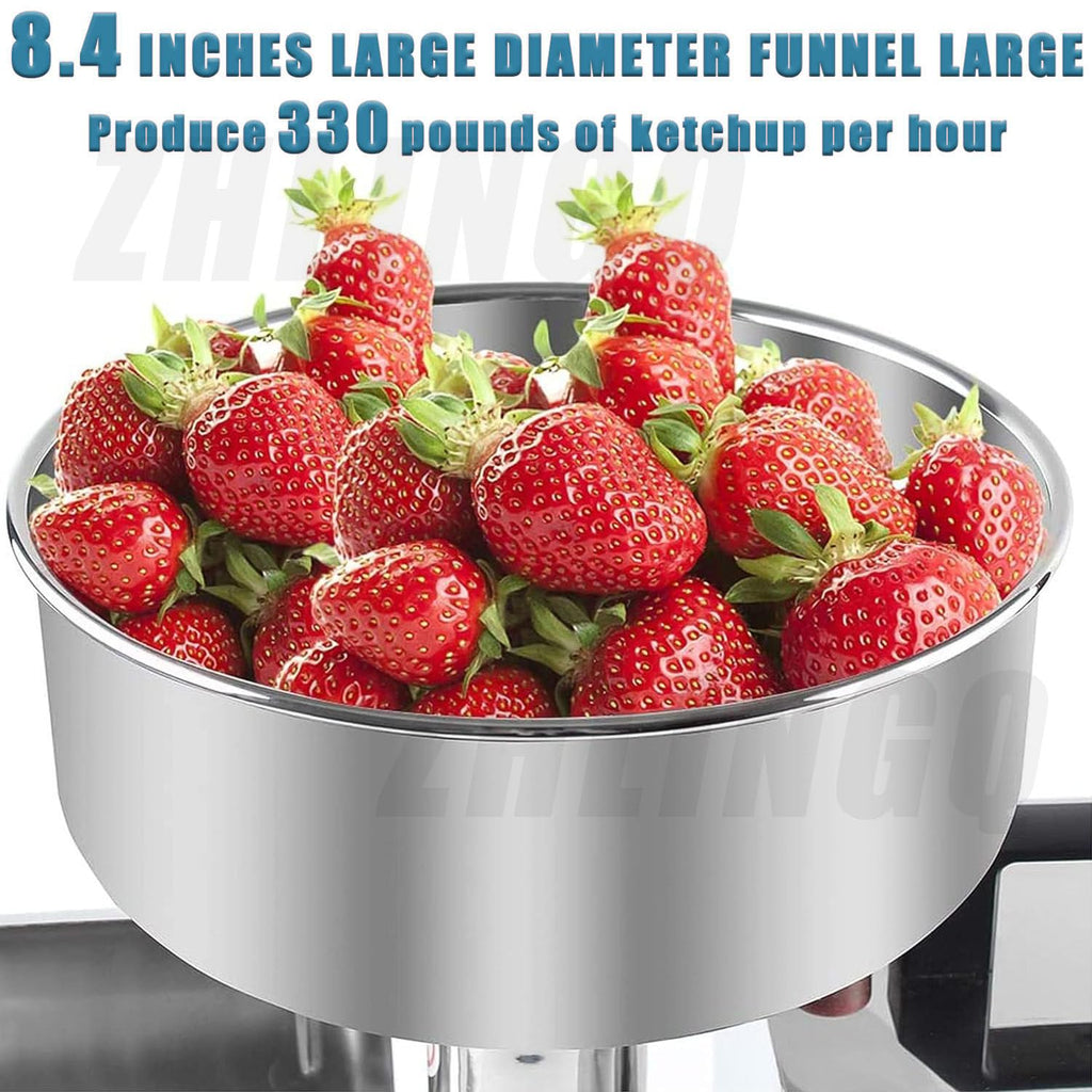 450W Electric Tomato Strainer with Funnel and Trough Y919764
