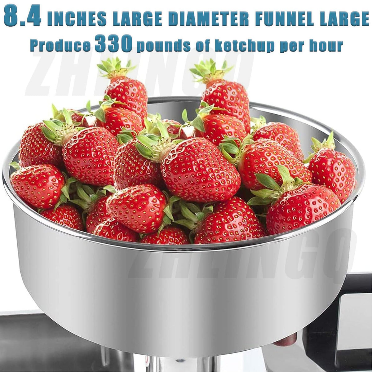 450W Electric Tomato Strainer with Funnel and Trough Y919764