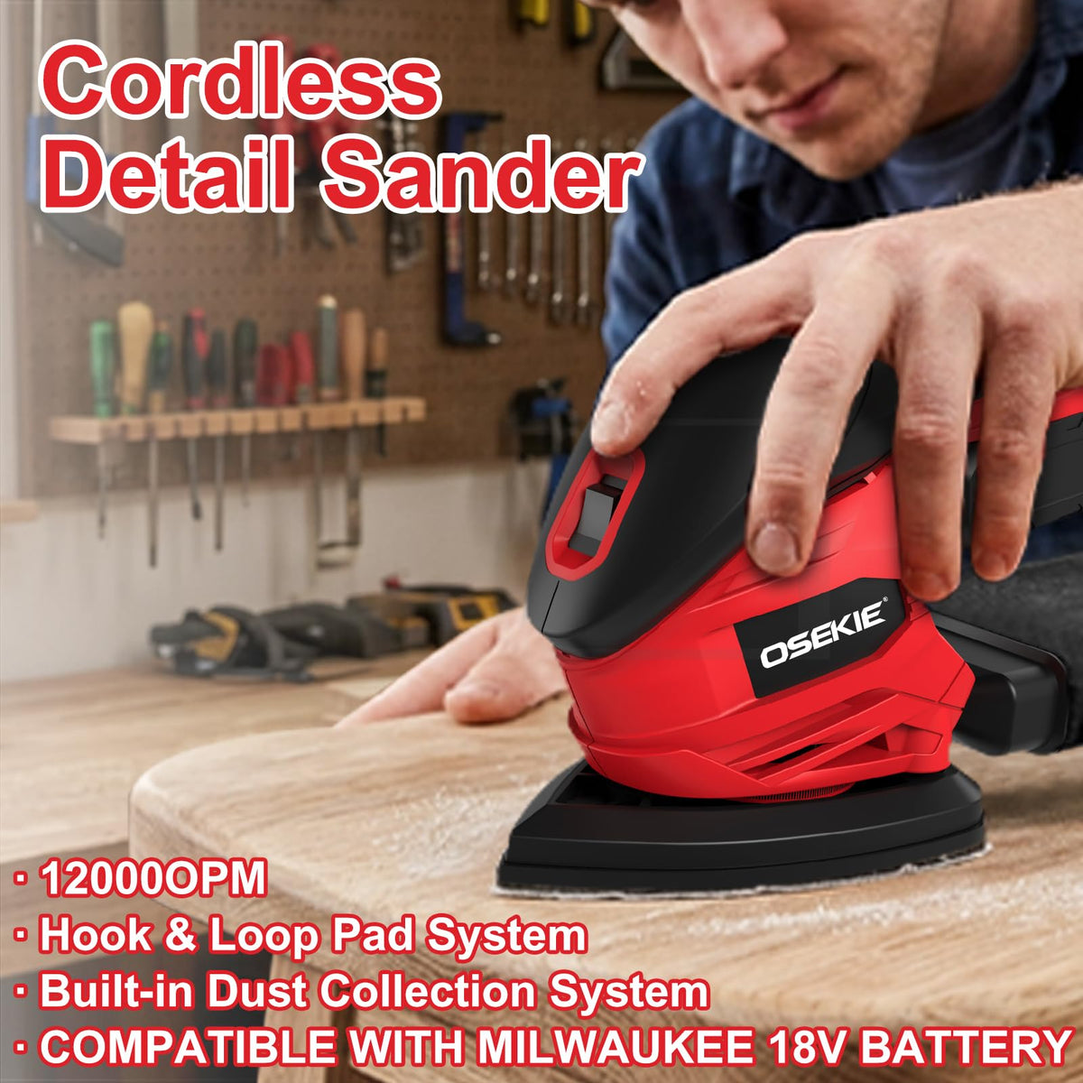 Cordless Detail Sander 12000 OPM C9559