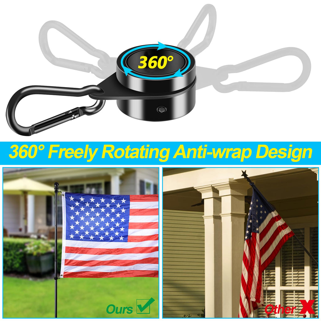 Black 5 FT Stainless Steel Wall Mount Flag Pole Kit V271
