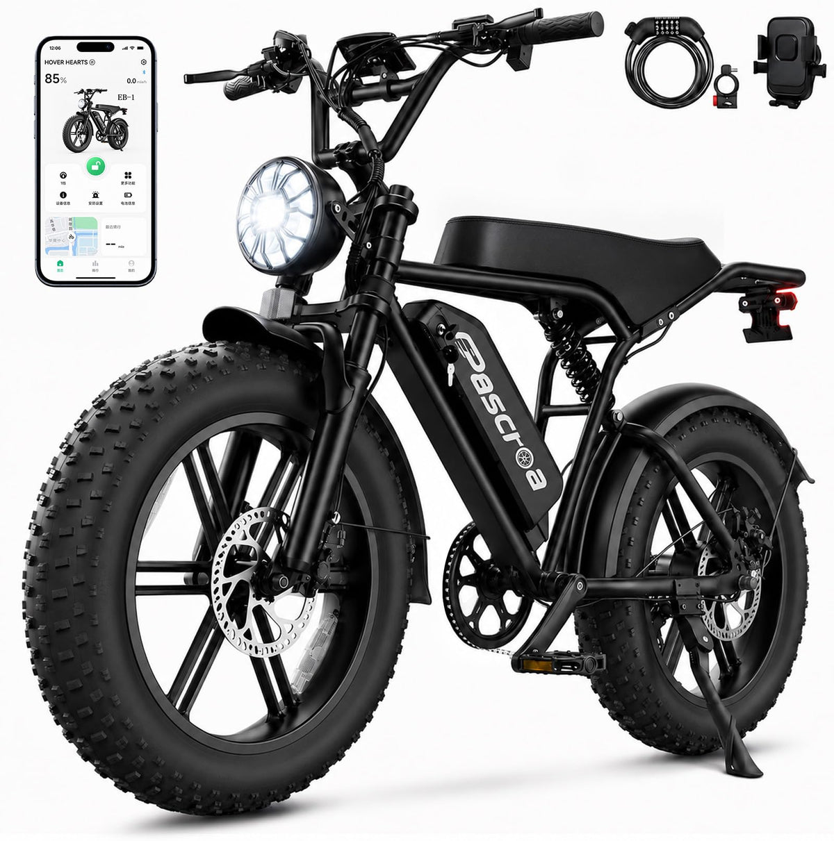 1500W Peak 20" Fat Tire Electric Bike F6606