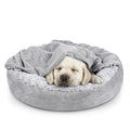 Hooded Blanket Donut Round Dog Bed 23 inch R1286